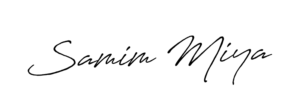 Design your own signature with our free online signature maker. With this signature software, you can create a handwritten (Antro_Vectra_Bolder) signature for name Samim Miya. Samim Miya signature style 7 images and pictures png