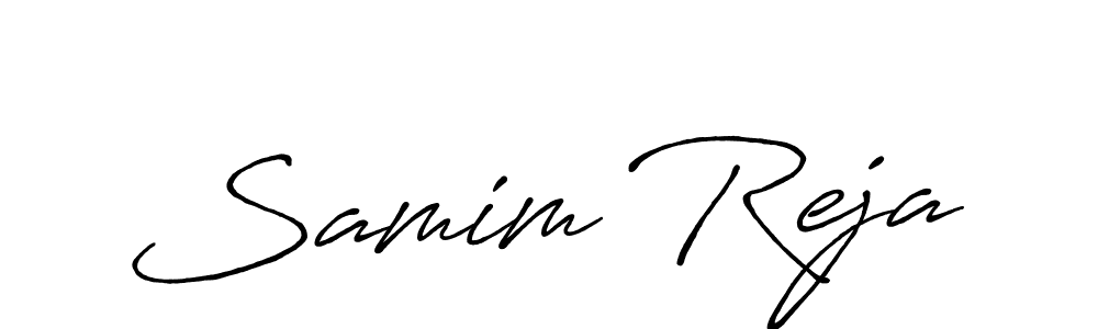 This is the best signature style for the Samim Reja name. Also you like these signature font (Antro_Vectra_Bolder). Mix name signature. Samim Reja signature style 7 images and pictures png