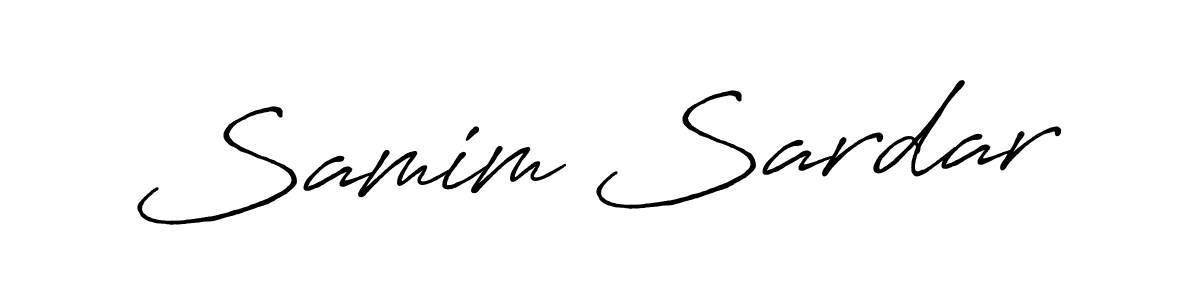 Create a beautiful signature design for name Samim Sardar. With this signature (Antro_Vectra_Bolder) fonts, you can make a handwritten signature for free. Samim Sardar signature style 7 images and pictures png