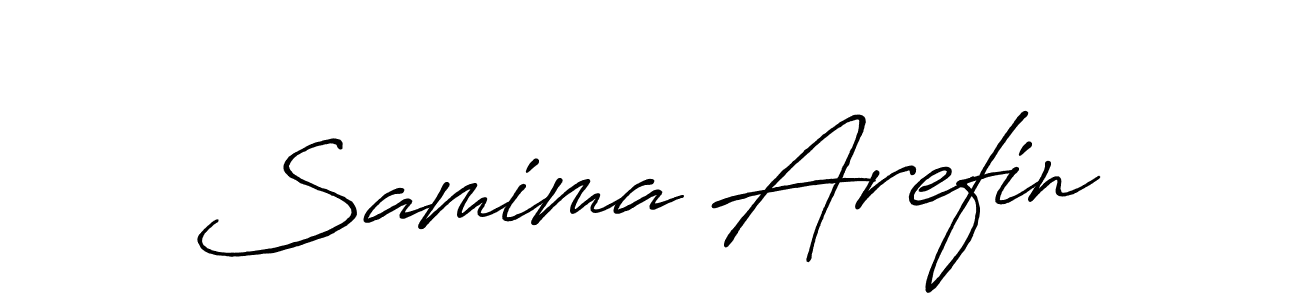 Use a signature maker to create a handwritten signature online. With this signature software, you can design (Antro_Vectra_Bolder) your own signature for name Samima Arefin. Samima Arefin signature style 7 images and pictures png