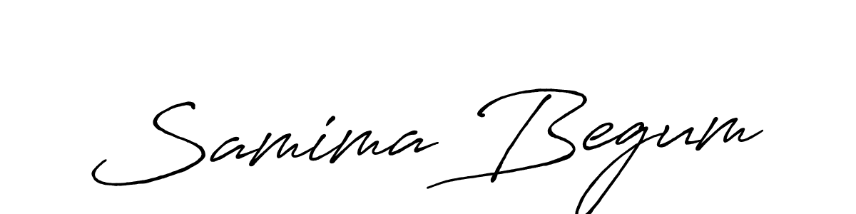 Design your own signature with our free online signature maker. With this signature software, you can create a handwritten (Antro_Vectra_Bolder) signature for name Samima Begum. Samima Begum signature style 7 images and pictures png