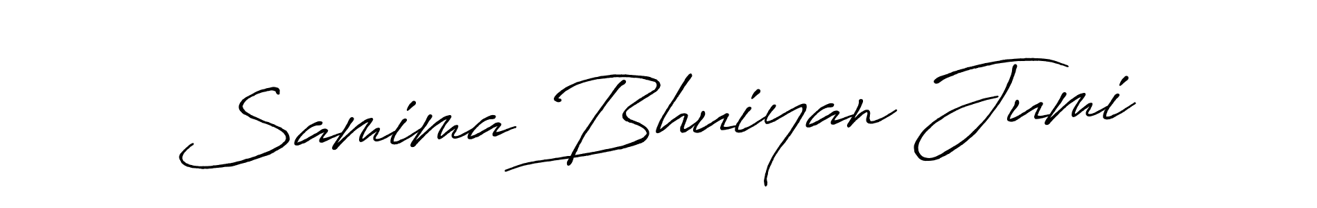 Make a beautiful signature design for name Samima Bhuiyan Jumi. With this signature (Antro_Vectra_Bolder) style, you can create a handwritten signature for free. Samima Bhuiyan Jumi signature style 7 images and pictures png