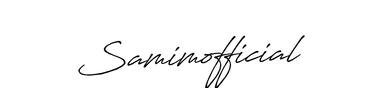Create a beautiful signature design for name Samimofficial. With this signature (Antro_Vectra_Bolder) fonts, you can make a handwritten signature for free. Samimofficial signature style 7 images and pictures png