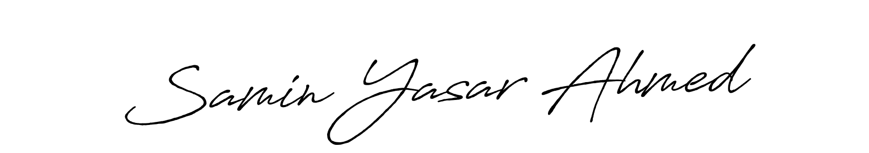 Samin Yasar Ahmed stylish signature style. Best Handwritten Sign (Antro_Vectra_Bolder) for my name. Handwritten Signature Collection Ideas for my name Samin Yasar Ahmed. Samin Yasar Ahmed signature style 7 images and pictures png