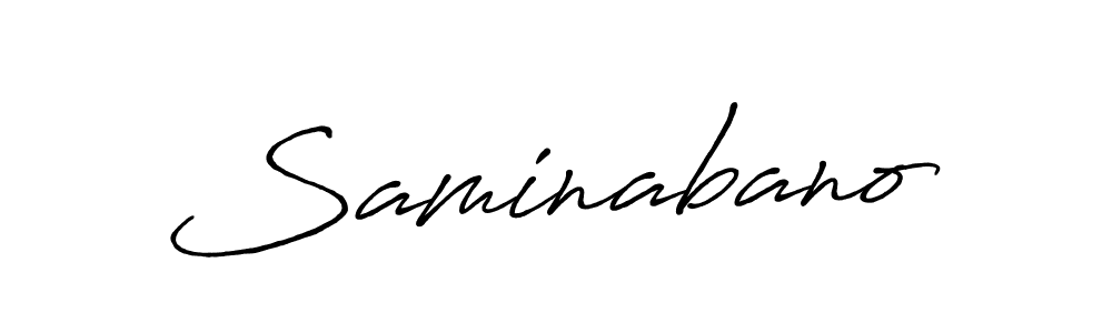 How to make Saminabano name signature. Use Antro_Vectra_Bolder style for creating short signs online. This is the latest handwritten sign. Saminabano signature style 7 images and pictures png