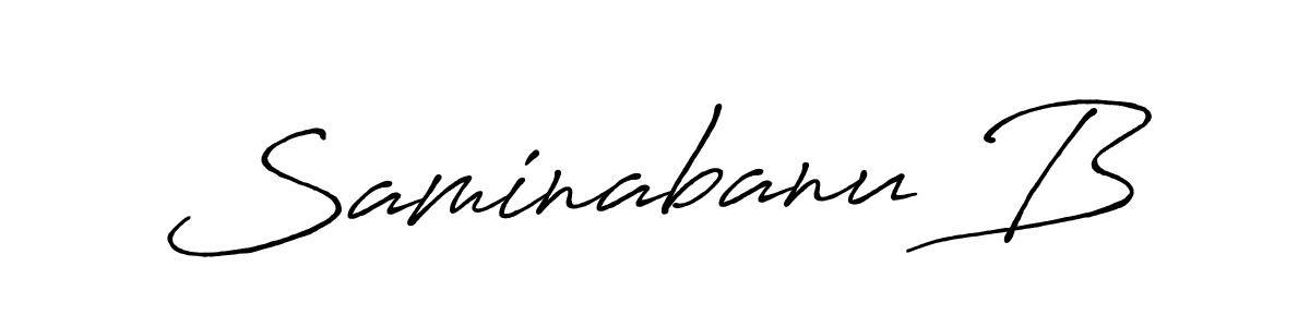 How to make Saminabanu B signature? Antro_Vectra_Bolder is a professional autograph style. Create handwritten signature for Saminabanu B name. Saminabanu B signature style 7 images and pictures png