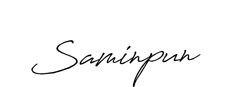 Saminpun stylish signature style. Best Handwritten Sign (Antro_Vectra_Bolder) for my name. Handwritten Signature Collection Ideas for my name Saminpun. Saminpun signature style 7 images and pictures png