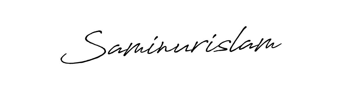 Also we have Saminurislam name is the best signature style. Create professional handwritten signature collection using Antro_Vectra_Bolder autograph style. Saminurislam signature style 7 images and pictures png