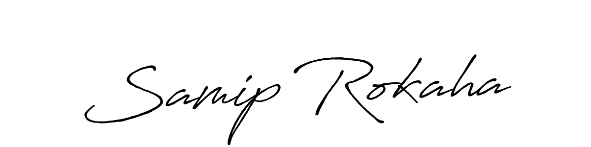 Make a short Samip Rokaha signature style. Manage your documents anywhere anytime using Antro_Vectra_Bolder. Create and add eSignatures, submit forms, share and send files easily. Samip Rokaha signature style 7 images and pictures png