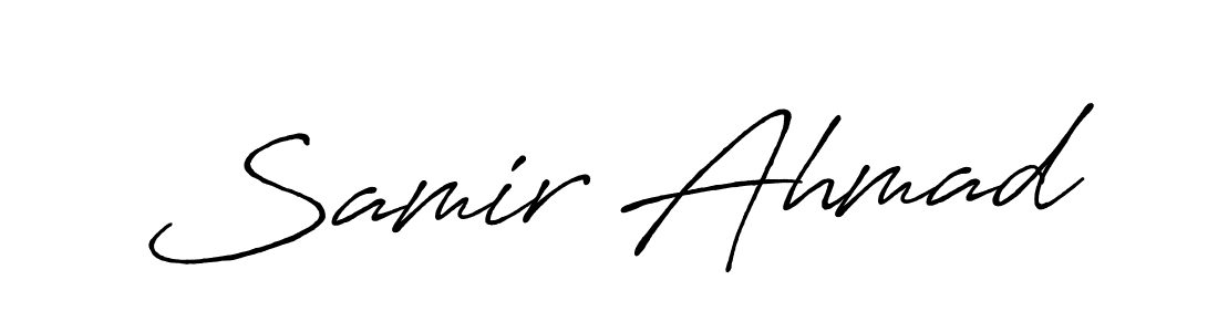 Design your own signature with our free online signature maker. With this signature software, you can create a handwritten (Antro_Vectra_Bolder) signature for name Samir Ahmad. Samir Ahmad signature style 7 images and pictures png