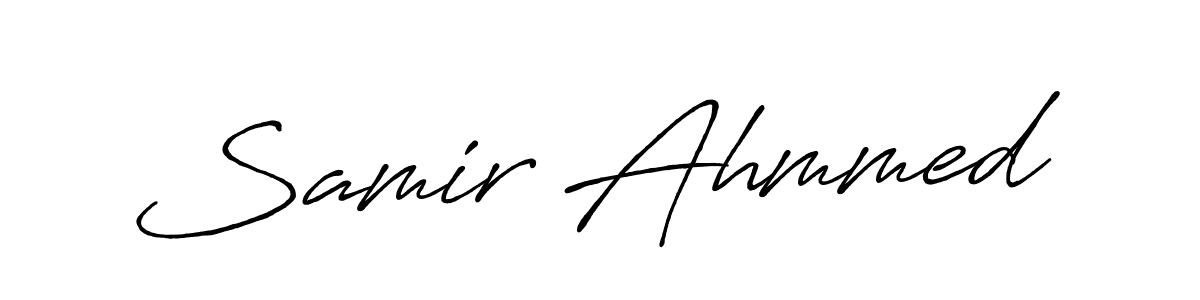 Samir Ahmmed stylish signature style. Best Handwritten Sign (Antro_Vectra_Bolder) for my name. Handwritten Signature Collection Ideas for my name Samir Ahmmed. Samir Ahmmed signature style 7 images and pictures png