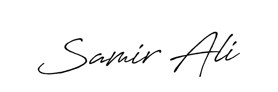 if you are searching for the best signature style for your name Samir Ali. so please give up your signature search. here we have designed multiple signature styles  using Antro_Vectra_Bolder. Samir Ali signature style 7 images and pictures png