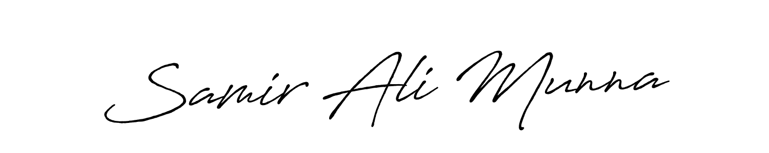 It looks lik you need a new signature style for name Samir Ali Munna. Design unique handwritten (Antro_Vectra_Bolder) signature with our free signature maker in just a few clicks. Samir Ali Munna signature style 7 images and pictures png