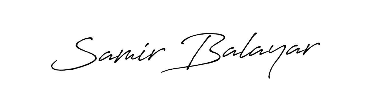 Make a beautiful signature design for name Samir Balayar. With this signature (Antro_Vectra_Bolder) style, you can create a handwritten signature for free. Samir Balayar signature style 7 images and pictures png