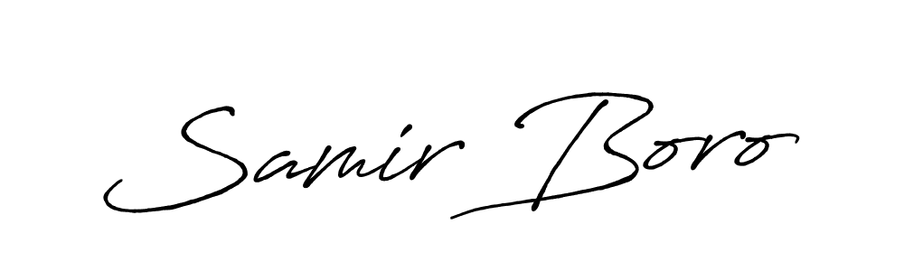 How to make Samir Boro signature? Antro_Vectra_Bolder is a professional autograph style. Create handwritten signature for Samir Boro name. Samir Boro signature style 7 images and pictures png