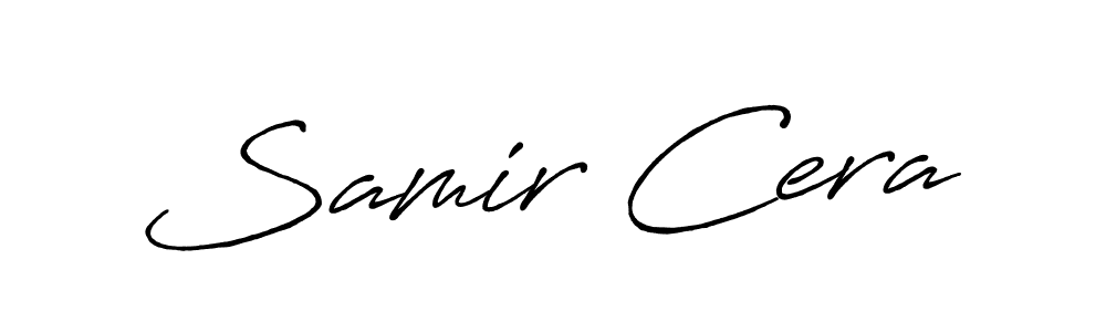 How to make Samir Cera name signature. Use Antro_Vectra_Bolder style for creating short signs online. This is the latest handwritten sign. Samir Cera signature style 7 images and pictures png