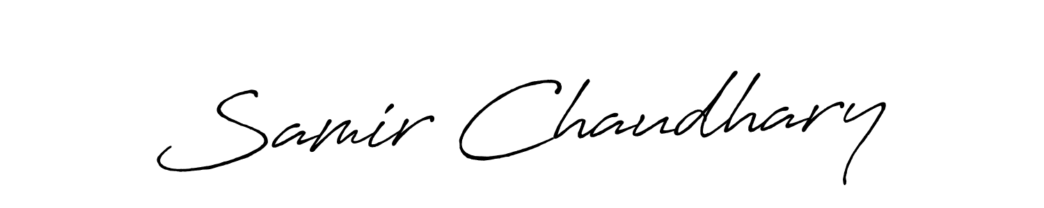 How to make Samir Chaudhary signature? Antro_Vectra_Bolder is a professional autograph style. Create handwritten signature for Samir Chaudhary name. Samir Chaudhary signature style 7 images and pictures png