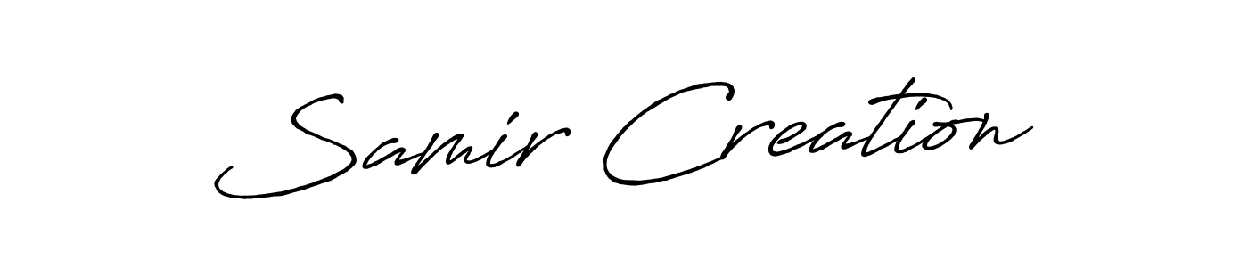 Similarly Antro_Vectra_Bolder is the best handwritten signature design. Signature creator online .You can use it as an online autograph creator for name Samir Creation. Samir Creation signature style 7 images and pictures png