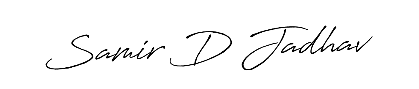 Antro_Vectra_Bolder is a professional signature style that is perfect for those who want to add a touch of class to their signature. It is also a great choice for those who want to make their signature more unique. Get Samir D Jadhav name to fancy signature for free. Samir D Jadhav signature style 7 images and pictures png