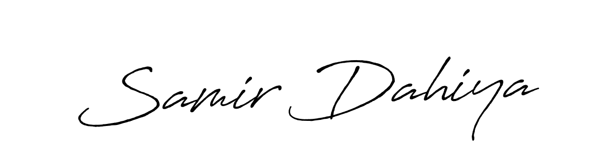Antro_Vectra_Bolder is a professional signature style that is perfect for those who want to add a touch of class to their signature. It is also a great choice for those who want to make their signature more unique. Get Samir Dahiya name to fancy signature for free. Samir Dahiya signature style 7 images and pictures png