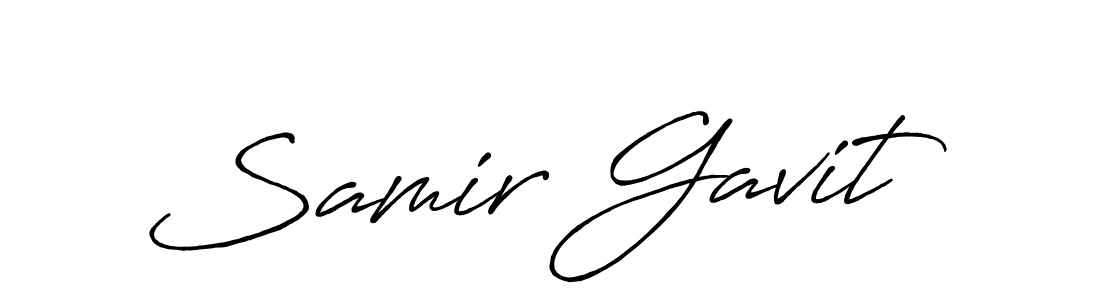 Design your own signature with our free online signature maker. With this signature software, you can create a handwritten (Antro_Vectra_Bolder) signature for name Samir Gavit. Samir Gavit signature style 7 images and pictures png