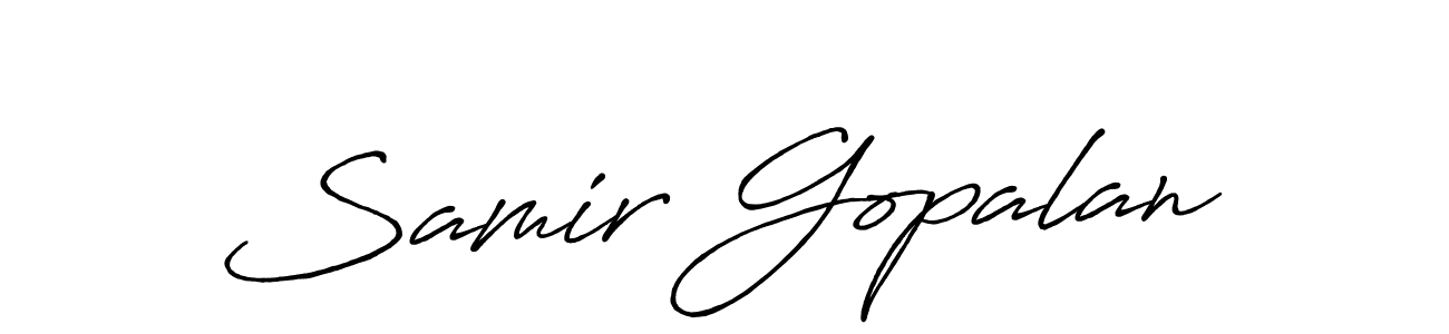 if you are searching for the best signature style for your name Samir Gopalan. so please give up your signature search. here we have designed multiple signature styles  using Antro_Vectra_Bolder. Samir Gopalan signature style 7 images and pictures png