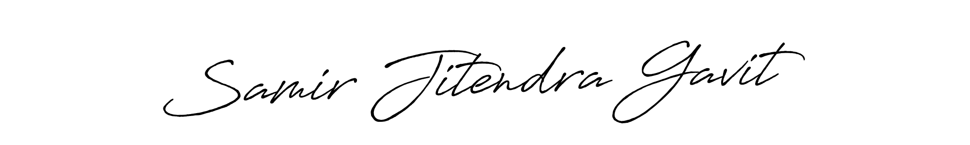 Samir Jitendra Gavit stylish signature style. Best Handwritten Sign (Antro_Vectra_Bolder) for my name. Handwritten Signature Collection Ideas for my name Samir Jitendra Gavit. Samir Jitendra Gavit signature style 7 images and pictures png