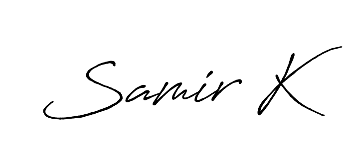 Also we have Samir K name is the best signature style. Create professional handwritten signature collection using Antro_Vectra_Bolder autograph style. Samir K signature style 7 images and pictures png