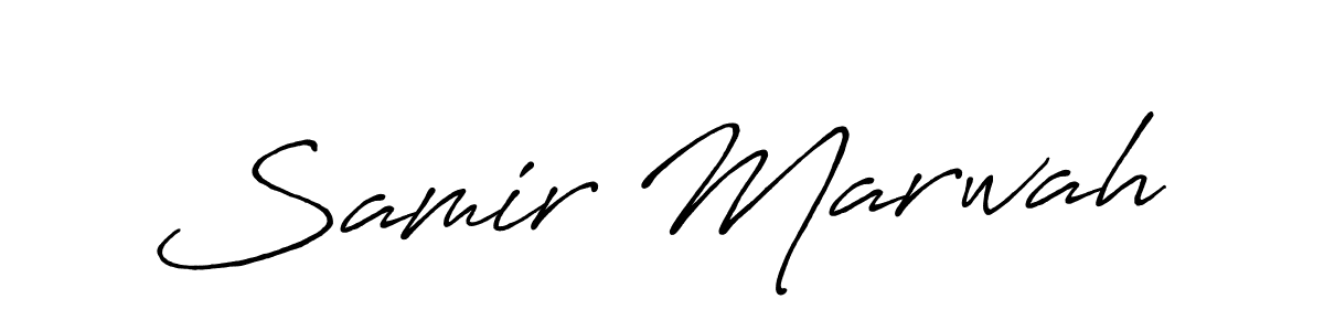 The best way (Antro_Vectra_Bolder) to make a short signature is to pick only two or three words in your name. The name Samir Marwah include a total of six letters. For converting this name. Samir Marwah signature style 7 images and pictures png