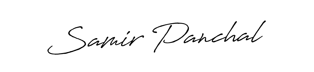 Samir Panchal stylish signature style. Best Handwritten Sign (Antro_Vectra_Bolder) for my name. Handwritten Signature Collection Ideas for my name Samir Panchal. Samir Panchal signature style 7 images and pictures png