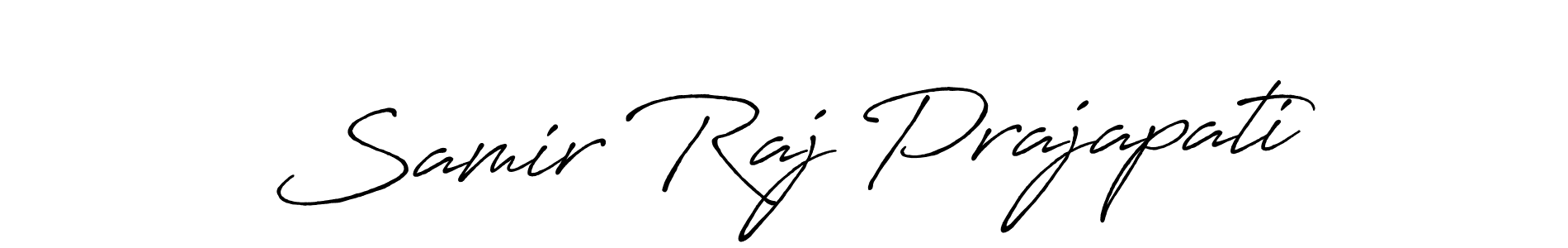 Create a beautiful signature design for name Samir Raj Prajapati. With this signature (Antro_Vectra_Bolder) fonts, you can make a handwritten signature for free. Samir Raj Prajapati signature style 7 images and pictures png