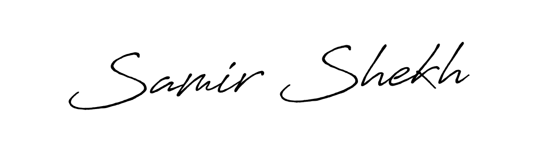 Make a short Samir Shekh signature style. Manage your documents anywhere anytime using Antro_Vectra_Bolder. Create and add eSignatures, submit forms, share and send files easily. Samir Shekh signature style 7 images and pictures png