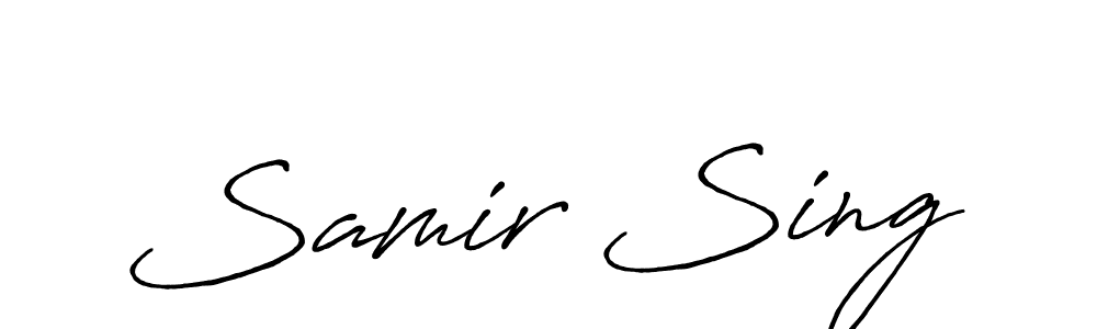 Antro_Vectra_Bolder is a professional signature style that is perfect for those who want to add a touch of class to their signature. It is also a great choice for those who want to make their signature more unique. Get Samir Sing name to fancy signature for free. Samir Sing signature style 7 images and pictures png