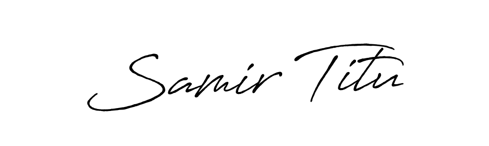 Use a signature maker to create a handwritten signature online. With this signature software, you can design (Antro_Vectra_Bolder) your own signature for name Samir Titu. Samir Titu signature style 7 images and pictures png