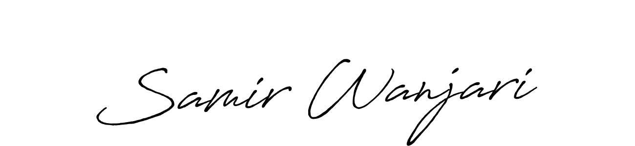 You can use this online signature creator to create a handwritten signature for the name Samir Wanjari. This is the best online autograph maker. Samir Wanjari signature style 7 images and pictures png