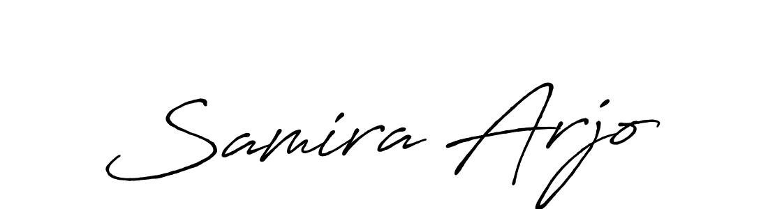 Create a beautiful signature design for name Samira Arjo. With this signature (Antro_Vectra_Bolder) fonts, you can make a handwritten signature for free. Samira Arjo signature style 7 images and pictures png