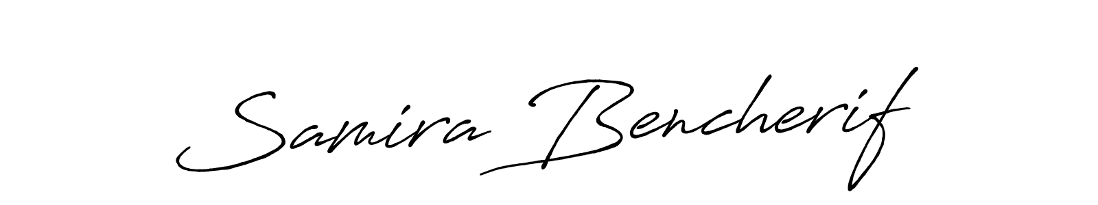 if you are searching for the best signature style for your name Samira Bencherif. so please give up your signature search. here we have designed multiple signature styles  using Antro_Vectra_Bolder. Samira Bencherif signature style 7 images and pictures png
