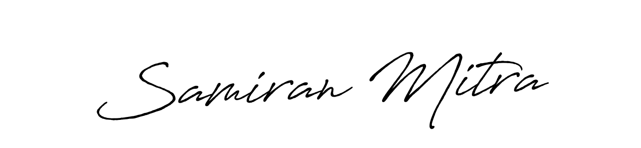 The best way (Antro_Vectra_Bolder) to make a short signature is to pick only two or three words in your name. The name Samiran Mitra include a total of six letters. For converting this name. Samiran Mitra signature style 7 images and pictures png