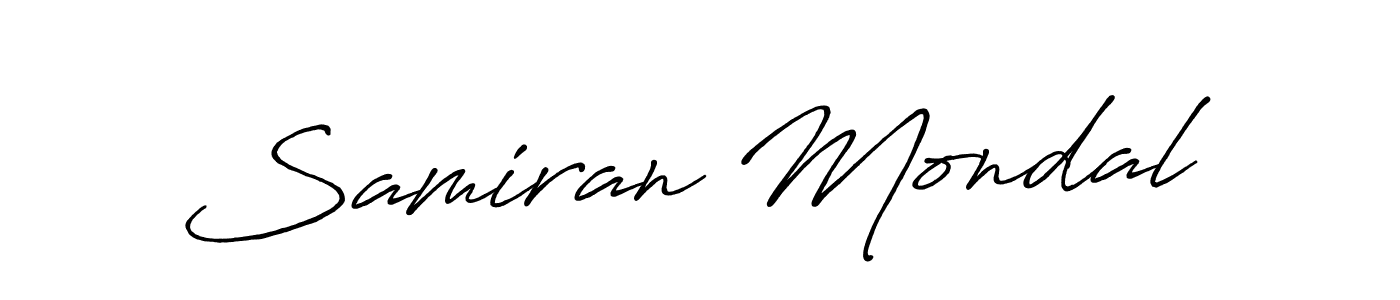 Make a beautiful signature design for name Samiran Mondal. With this signature (Antro_Vectra_Bolder) style, you can create a handwritten signature for free. Samiran Mondal signature style 7 images and pictures png