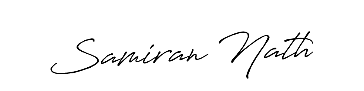 Create a beautiful signature design for name Samiran Nath. With this signature (Antro_Vectra_Bolder) fonts, you can make a handwritten signature for free. Samiran Nath signature style 7 images and pictures png