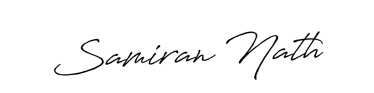 You should practise on your own different ways (Antro_Vectra_Bolder) to write your name (Samiran Nath) in signature. don't let someone else do it for you. Samiran Nath signature style 7 images and pictures png