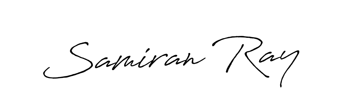 Use a signature maker to create a handwritten signature online. With this signature software, you can design (Antro_Vectra_Bolder) your own signature for name Samiran Ray. Samiran Ray signature style 7 images and pictures png