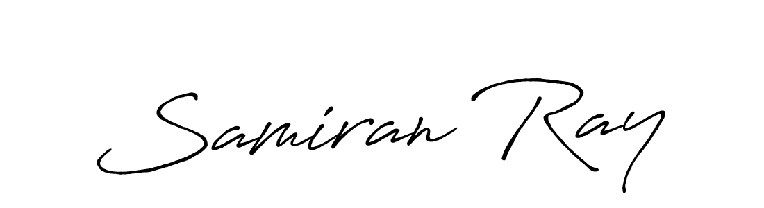 Use a signature maker to create a handwritten signature online. With this signature software, you can design (Antro_Vectra_Bolder) your own signature for name Samiran Ray. Samiran Ray signature style 7 images and pictures png