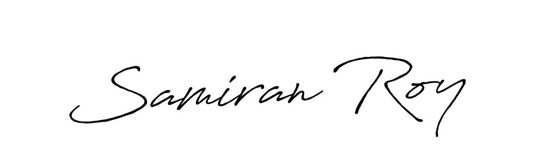 Use a signature maker to create a handwritten signature online. With this signature software, you can design (Antro_Vectra_Bolder) your own signature for name Samiran Roy. Samiran Roy signature style 7 images and pictures png