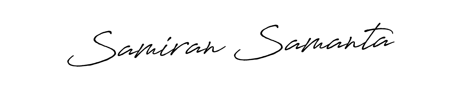 Make a beautiful signature design for name Samiran Samanta. With this signature (Antro_Vectra_Bolder) style, you can create a handwritten signature for free. Samiran Samanta signature style 7 images and pictures png
