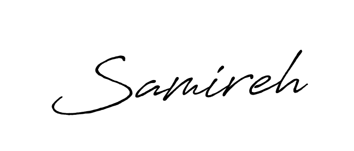 Also You can easily find your signature by using the search form. We will create Samireh name handwritten signature images for you free of cost using Antro_Vectra_Bolder sign style. Samireh signature style 7 images and pictures png