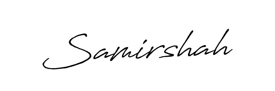 Use a signature maker to create a handwritten signature online. With this signature software, you can design (Antro_Vectra_Bolder) your own signature for name Samirshah. Samirshah signature style 7 images and pictures png