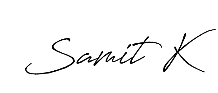See photos of Samit K official signature by Spectra . Check more albums & portfolios. Read reviews & check more about Antro_Vectra_Bolder font. Samit K signature style 7 images and pictures png