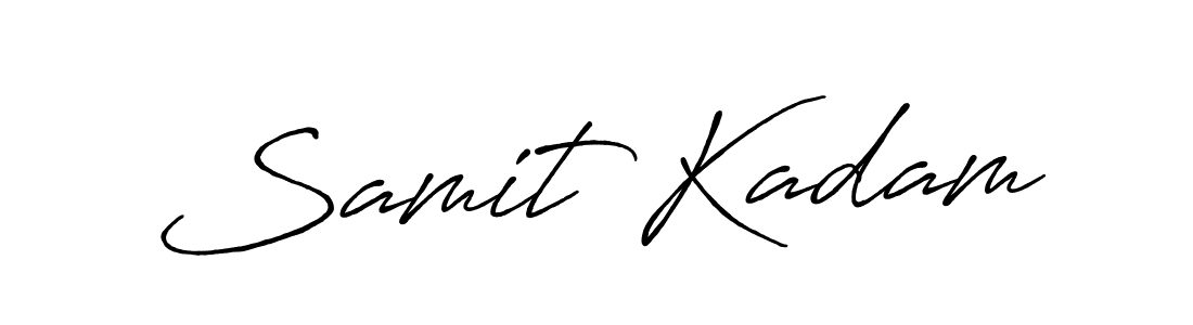 You should practise on your own different ways (Antro_Vectra_Bolder) to write your name (Samit Kadam) in signature. don't let someone else do it for you. Samit Kadam signature style 7 images and pictures png