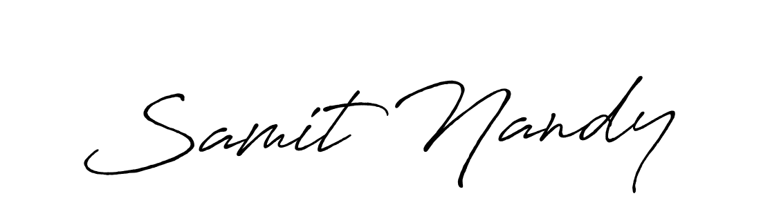Also we have Samit Nandy name is the best signature style. Create professional handwritten signature collection using Antro_Vectra_Bolder autograph style. Samit Nandy signature style 7 images and pictures png